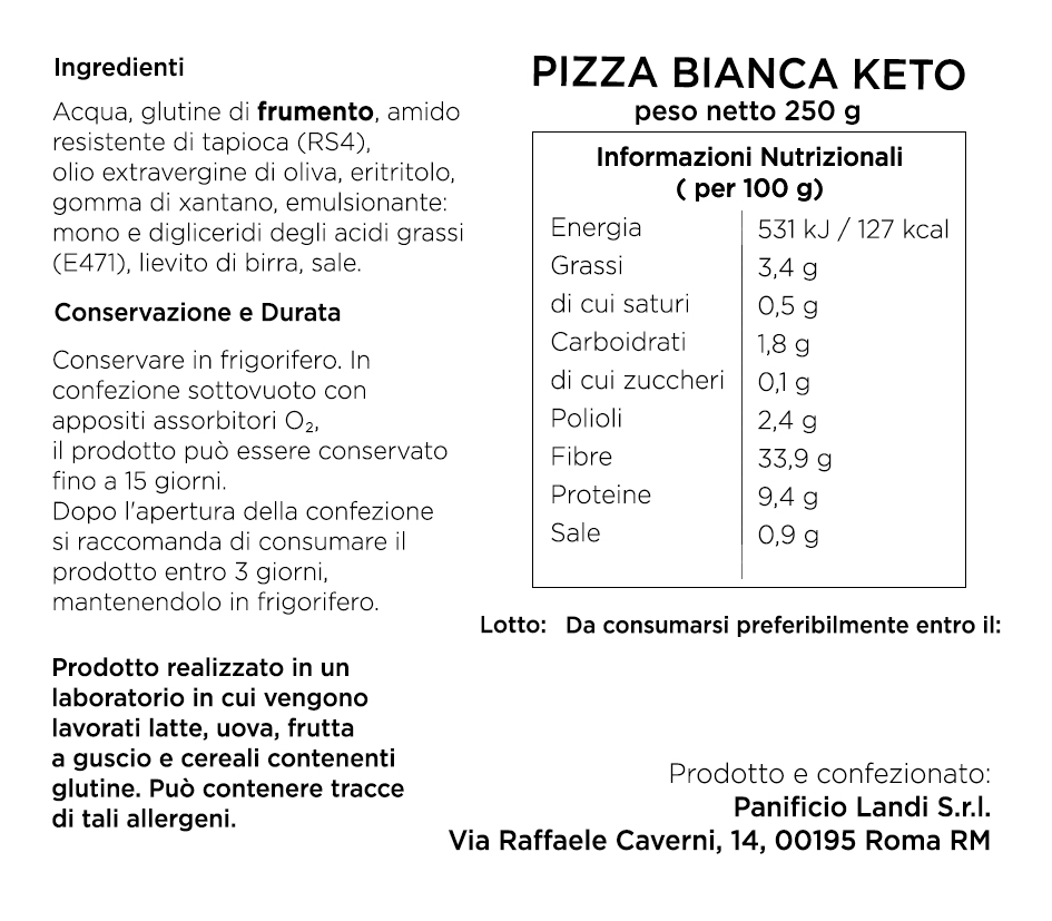 Pizza Bianca Keto (250g) - immagine 7