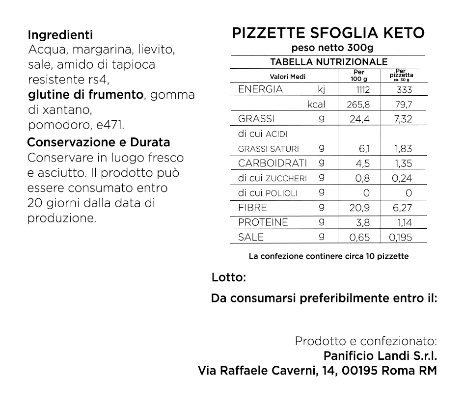 Pizzette sfoglia keto (300g) - immagine 8